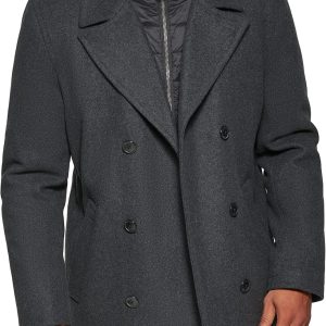 Men's Wool Classic Double-breasted Peacoat Jacket